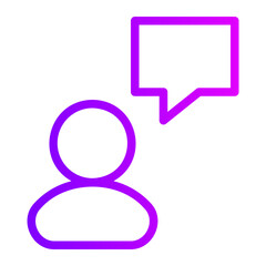 interviewer gradient icon