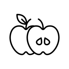 Apple Fruit Icon Logo Design Vector Template Illustration