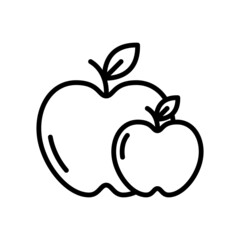 Apple Fruit Icon Logo Design Vector Template Illustration
