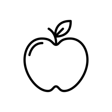 Apple Fruit Icon Logo Design Vector Template Illustration