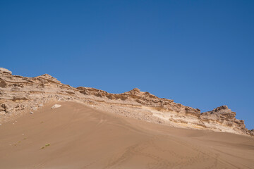 Fototapeta na wymiar Rub Al Khali is the desert that covers most of the southern third of the Arabian Peninsula and this photo was taken in Ibri city in Oman