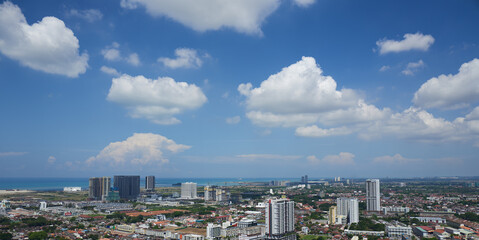 Fototapeta na wymiar Cityscape of the Straits of Malacca