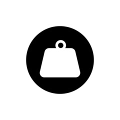 Weight icon in black round