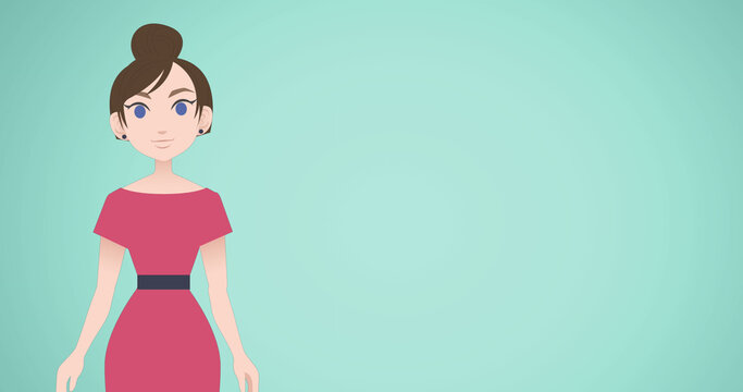 Image of woman talking over computer and back to school text