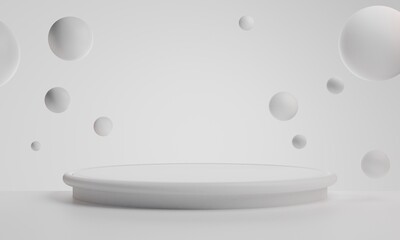 3d rendering illustration of background abstract, podium stage art display wallpaper, product pedestal stand, gaming cyberpunk style