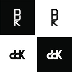 ddk letter original monogram logo design set