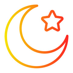 half moon gradient icon