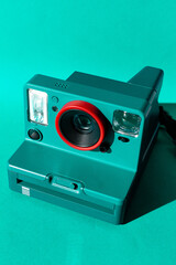 Cámara Polaroid color azul cian 