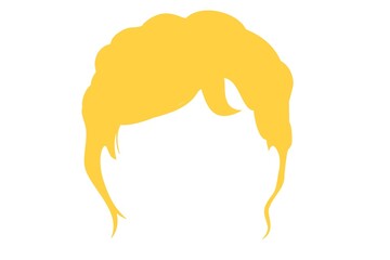 trendy women hairstyle isolated on a white background