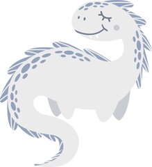 Children's vector illustration. Cute dinosaur. Illustration for print on children's clothing.