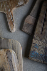 Fototapeta na wymiar Old rustic cutboards. Pattern. Wooden Background.