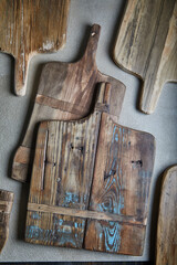 Old rustic cutboards. Pattern. Wooden Background.