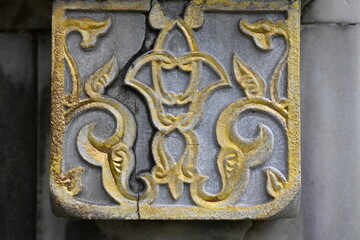 Historical stonework processing , historical marble ornaments