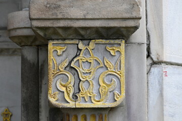 Historical stonework processing , historical marble ornaments