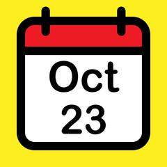 Calendar icon twenty third October