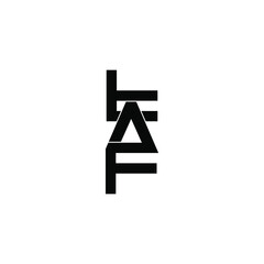Obraz premium taf letter original monogram logo design