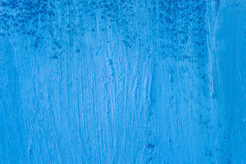 White paint brush stroke spots on old concrete blue surface cement wall abstract design pattern texture background