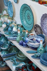 blue tableware / dishes