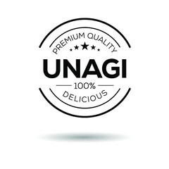 Creative (Unagi) logo, Unagi sticker, vector illustration.
