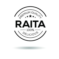 Obraz premium Creative (Raita) logo, Raita sticker, vector illustration.