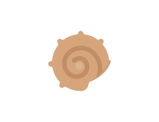 Spiral Shell vector flat emoticon. Isolated Spiral Shell emoji illustration. Shell icon