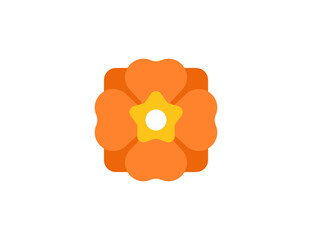 Rosette vector flat emoticon. Isolated Rosette emoji illustration. Rosette icon