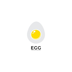 Fried egg cafe or restaurant emblem. Logo vector template.
