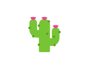 Cactus vector flat emoticon. Isolated Cactus emoji illustration. Cactus icon