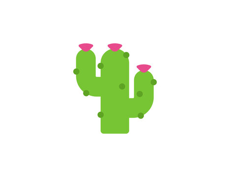 Cactus Vector Flat Emoticon. Isolated Cactus Emoji Illustration. Cactus Icon