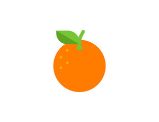 Mandarin vector flat emoticon. Isolated Tangerine emoji illustration. Orange icon