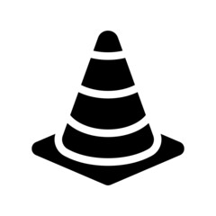 Traffic Cone Icon Vector Symbol Design Illustration