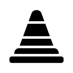 Traffic Cone Icon Vector Symbol Design Illustration