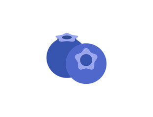 Blueberry vector flat emoticon. Isolated Blueberry emoji illustration. Blueberry icon