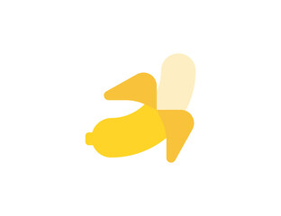 Banana vector flat emoticon. Isolated Banana emoji illustration. Banana icon