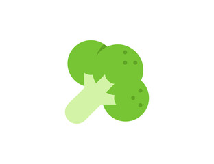 Broccoli vector flat emoticon. Isolated Broccoli emoji illustration. Broccoli icon