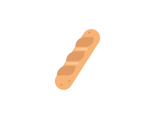 French bread vector flat emoticon. Isolated Baguette Bread emoji illustration. Baguette icon