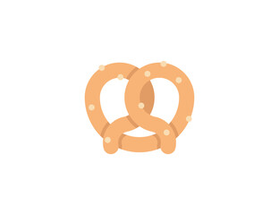 Pretzel vector flat emoticon. Isolated Pretzel emoji illustration. Pretzel icon