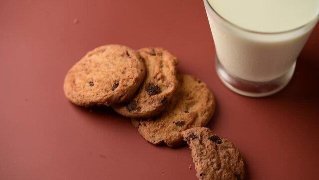 pick up biscuit,mlik glass,breakfast chocolate biscuit cookie