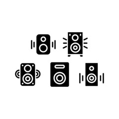 Speaker Icon Set Vector Symbol Design Illustration