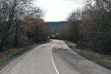 Fototapeta premium Road with mountain view