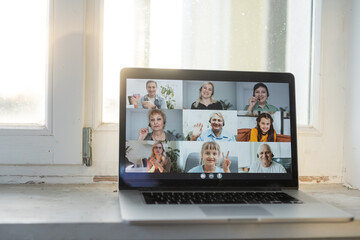 Online Video Conference Webinar Call. Business Meeting