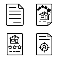 Docs1-2 Flat Icon Set Isolated On White Background