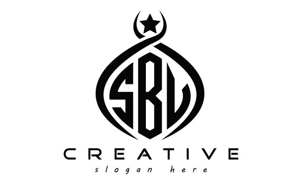SBV three letters monogram curved oval initial logo design, geometric minimalist modern business shape creative logo, vector template