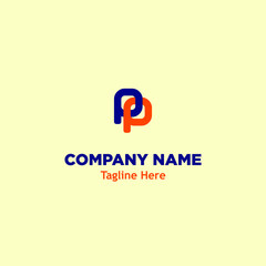 p font letter logo design  