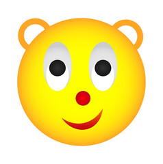 Different expression bear face emoticon vector, clipart, NFT