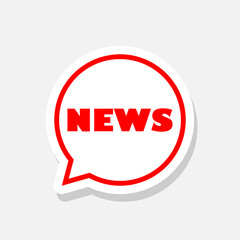 News Speech bubble sticker icon