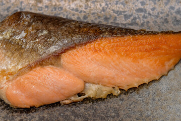 Close up of grilled salmon