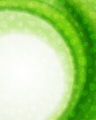 Bright flash with green waves and bubbles vector background. Eco stripes fiber banner with creative blurred dusty textures. Gradient branding muted colors with geometric graphic elements.