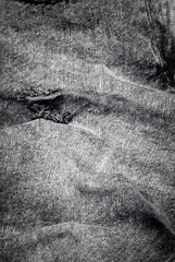 Close up texture of gray jeans