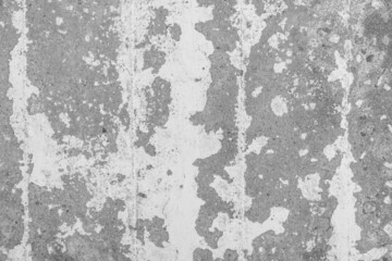 White peeling paint from old concrete surface worn weathered cement wall texture background